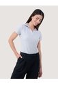 Polo Para Mujer Manga Corta Color Gris Claro Marca Ostu #40110171 de Ostu