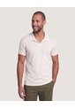 Polo Tricot Cuello Abierto  Para Hombre Beige Ostu de Ostu