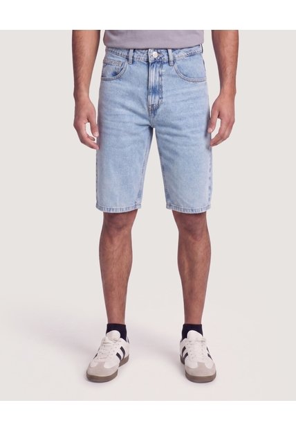 Bermuda Regular Denim  Para Hombre Azul Ostu