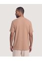 Camiseta Regular Texturizada  Para Hombre Beige Ostu de Ostu