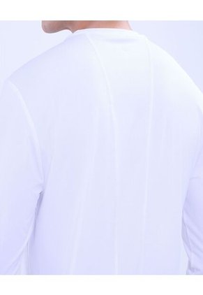 Camiseta Para Hombre Manga Larga Cuello Redondo Color Blanco Marca Ostu #60091496