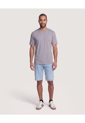 Bermuda Regular Denim  Para Hombre Azul Ostu