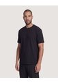 Camiseta Regular Texturizada  Para Hombre Negro Ostu de Ostu