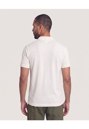 Polo Tricot Cuello Abierto  Para Hombre Beige Ostu