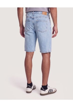 Bermuda Regular Denim  Para Hombre Azul Ostu
