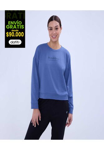 Buzo Para Mujer Cuello Redondo Color Azul  Marca Ostu #40060412 Ostu