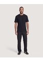 Camiseta Regular Texturizada  Para Hombre Negro Ostu de Ostu