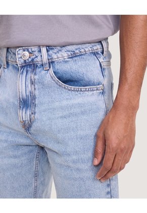 Bermuda Regular Denim  Para Hombre Azul Ostu