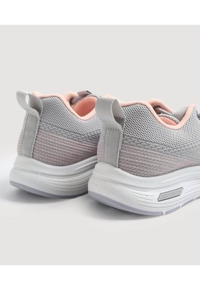 Tenis Deportivos Tejido  Para Mujer Gris Ostu