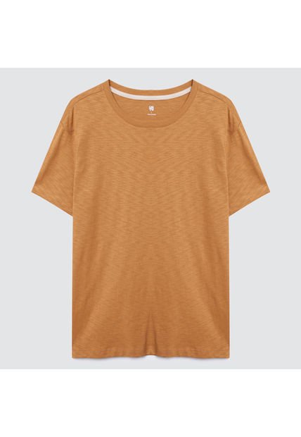 Camiseta Para Hombre Manga Corta Color Café  Marca Ostu #60091093