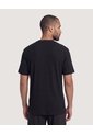 Camiseta Regular Texturizada  Para Hombre Negro Ostu de Ostu