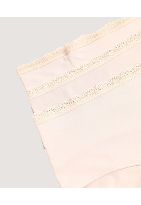Panty Hipster Con Encaje Pack X3 X3 Para Mujer Surtido Ostu
