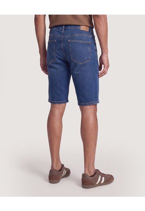 Bermuda Slim Denim  Para Hombre Azul Ostu