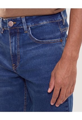 Bermuda Slim Denim  Para Hombre Azul Ostu
