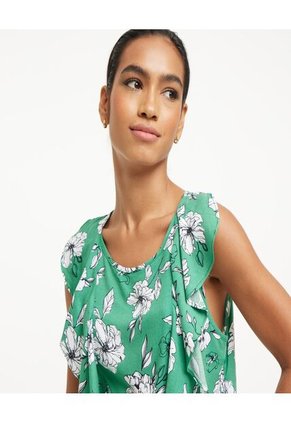 Blusa Para Mujer Manga Sisa Color Verde  Marca Ostu #40120726