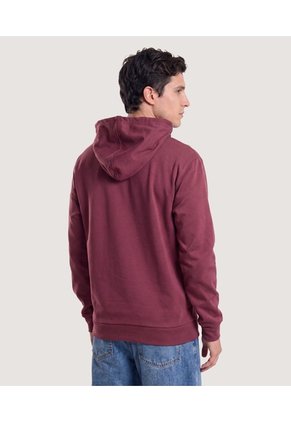 Buzo Hoodie Con Screen  Para Hombre Vino Ostu