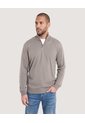 Saco Half Zipper Cuello Alto  Para Hombre Gris Ostu de Ostu