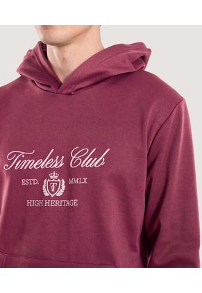 Buzo Hoodie Con Screen  Para Hombre Vino Ostu