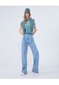 Jean Para Mujer Wide-Leg Color Azul Medio Marca Ostu #40160489 de Ostu