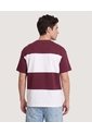Camiseta Relaxed Block  Para Hombre Vino Ostu de Ostu