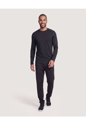 Camiseta Fitted Performance  Para Hombre Negro Ostu