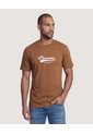 Camiseta Basica Con Screen  Para Hombre Café Ostu de Ostu