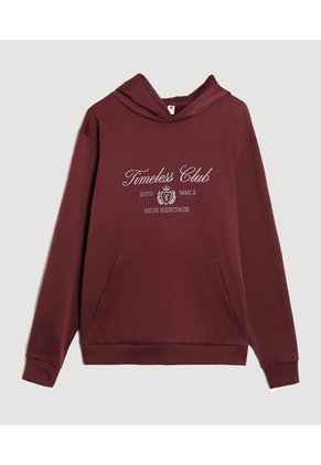 Buzo Hoodie Con Screen  Para Hombre Vino Ostu