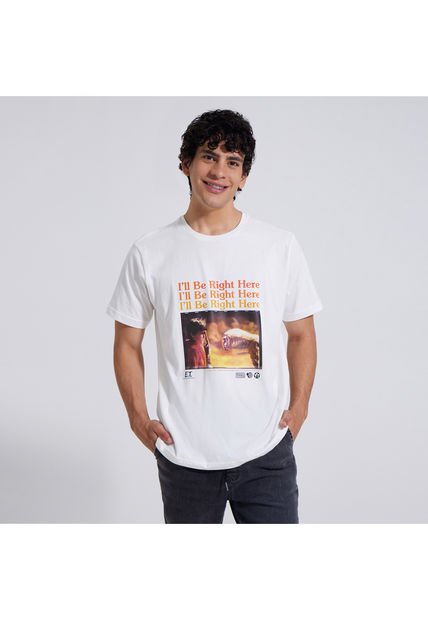 Camiseta Para Hombre Manga Corta Color Blanco Marca Ostu #60091018