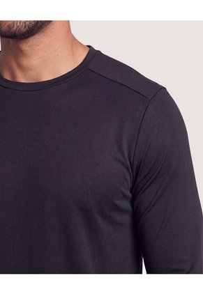 Camiseta Fitted Performance  Para Hombre Negro Ostu