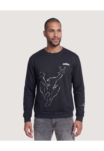 Buzo Crew Neck Spider-Man  Para Hombre Negro Ostu Ostu