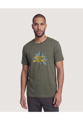 Camiseta Screen Regular Para Hombre Verde Ostu