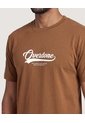 Camiseta Basica Con Screen  Para Hombre Café Ostu de Ostu
