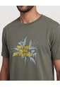 Camiseta Screen Regular  Para Hombre Verde Ostu de Ostu