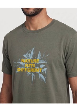 Camiseta Screen Regular Para Hombre Verde Ostu