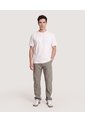Camiseta Estampado Posterior  Para Hombre Beige Ostu de Ostu