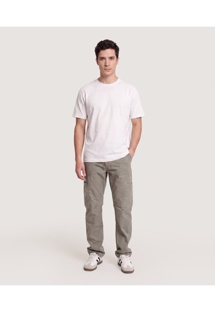 Camiseta Estampado Posterior  Para Hombre Beige Ostu