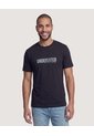 Camiseta Basica Con Screen  Para Hombre Negro Ostu de Ostu