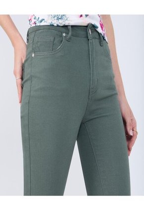 Pantalon Para Mujer 5 Bolsillos Color Verde Oliva Marca Ostu #40070544