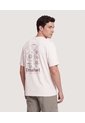 Camiseta Estampado Posterior  Para Hombre Beige Ostu de Ostu