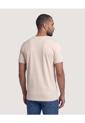 Camiseta Basica Cuello Redondo  Para Hombre Arena Ostu