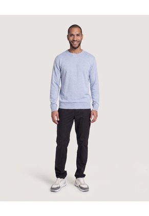 Saco Tejido Cuello Redondo  Para Hombre Gris Ostu