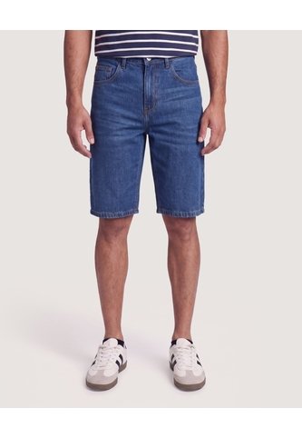 Bermuda Denim Regular  Para Hombre Azul Ostu Ostu