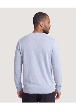 Saco Tejido Cuello Redondo  Para Hombre Gris Ostu