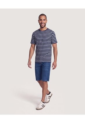 Bermuda Denim Regular  Para Hombre Azul Ostu