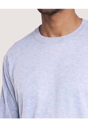 Saco Tejido Cuello Redondo  Para Hombre Gris Ostu