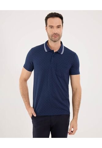 Polo Para Hombre Cuello Tejido Con Bolsillo Color Azul  Marca Ostu #60110744 Ostu