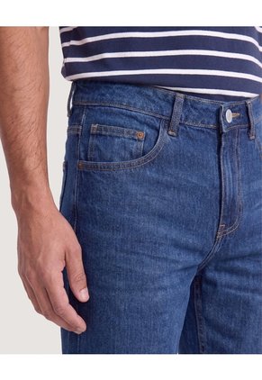 Bermuda Denim Regular  Para Hombre Azul Ostu
