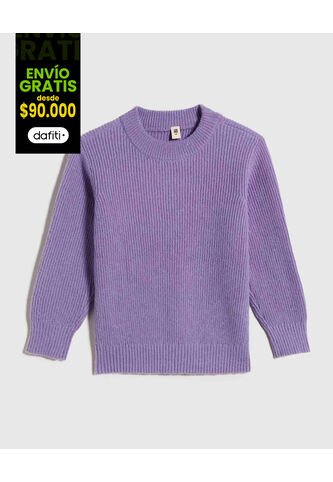 Saco Para Niña Cuello Redondo Color Lila  Marca Ostu #90330005 Ostu