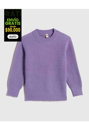 Saco Para Niña Cuello Redondo Color Lila Marca Ostu #90330005