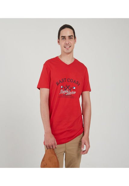 Camiseta Para Hombre Manga Corta Color Rojo Marca Ostu #60091092